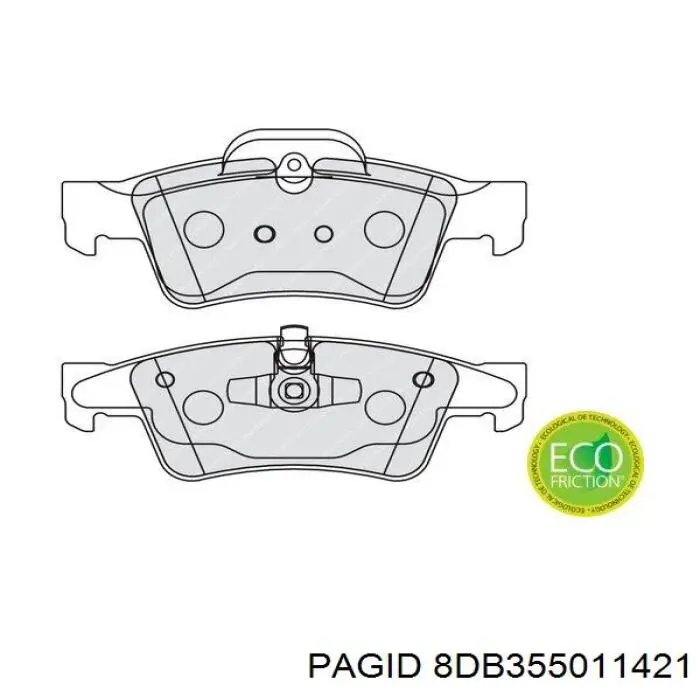Задние тормозные колодки 8DB355011421 HELLA-PAGID