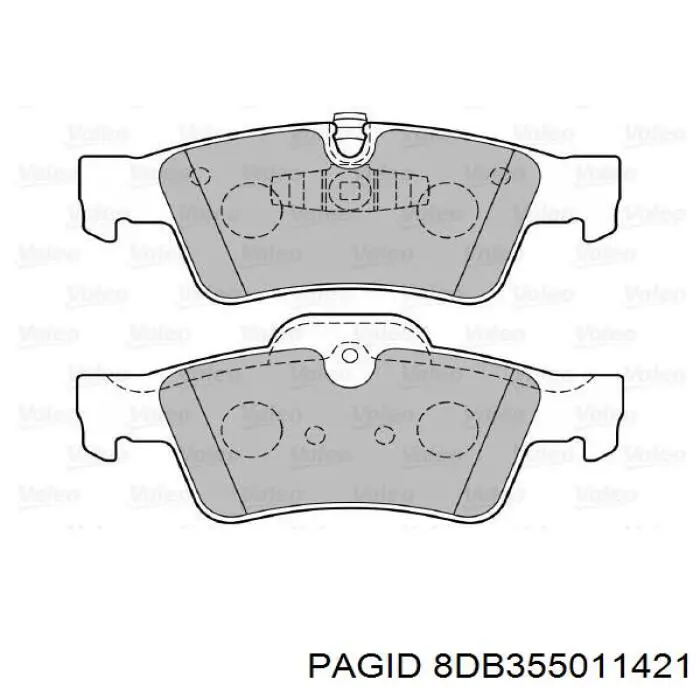 Задние дисковые колодки HELLA-PAGID 8DB355011421