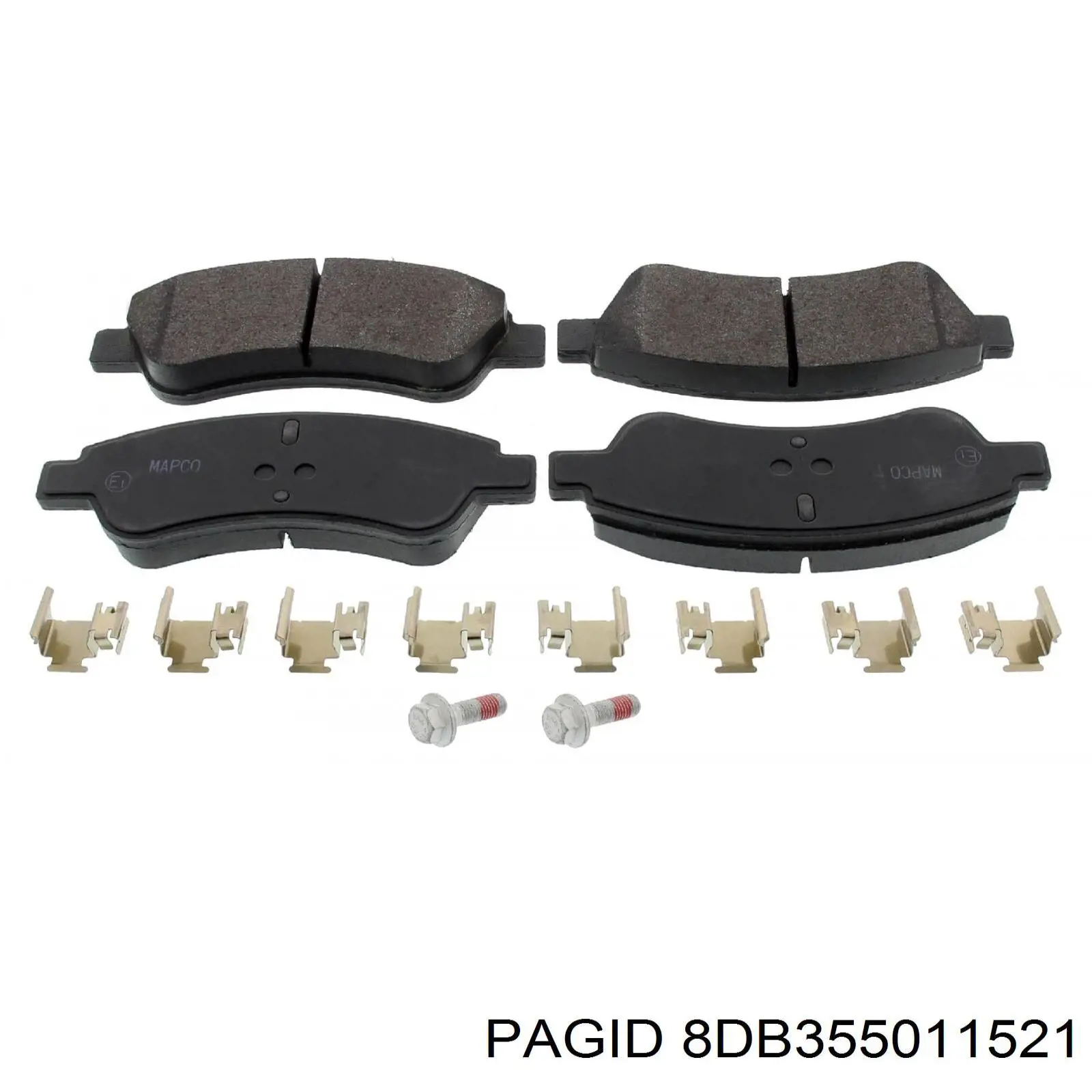 8DB355011521 HELLA-PAGID Колодки передние