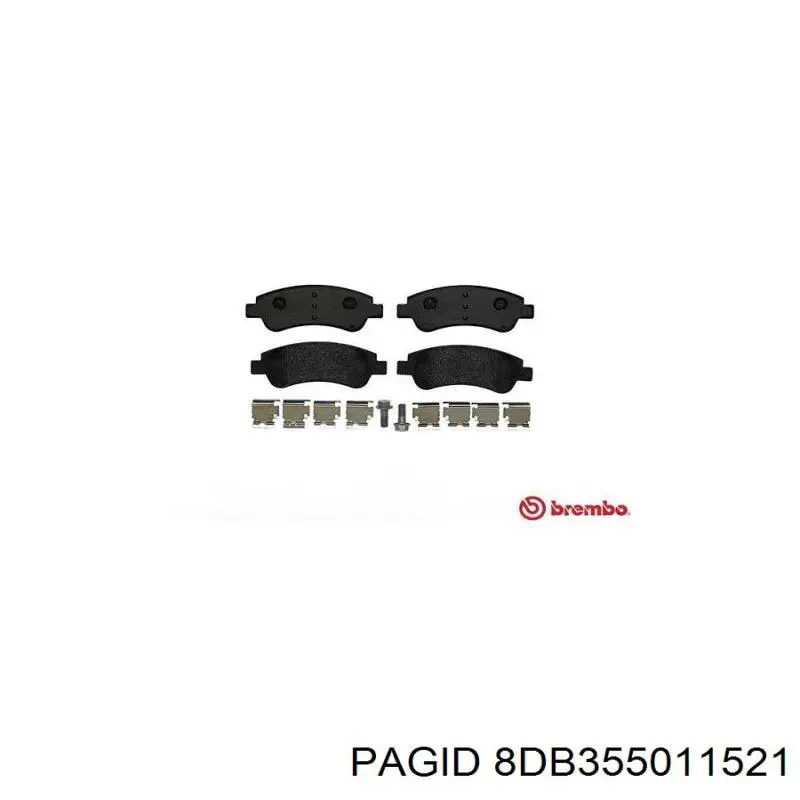 Передние тормозные колодки 8DB355011521 HELLA-PAGID