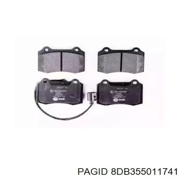 Передние тормозные колодки 8DB355011741 HELLA-PAGID