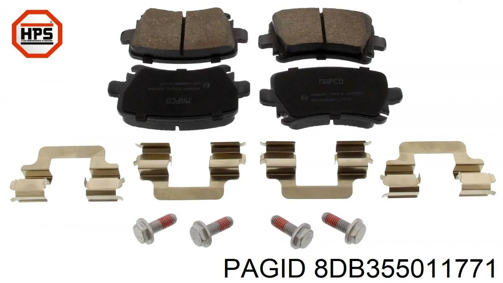 Задние дисковые колодки HELLA-PAGID 8DB355011771