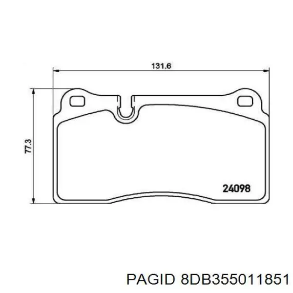 Колодки HELLA-PAGID 8DB355011851 цена, от 51.73 USD