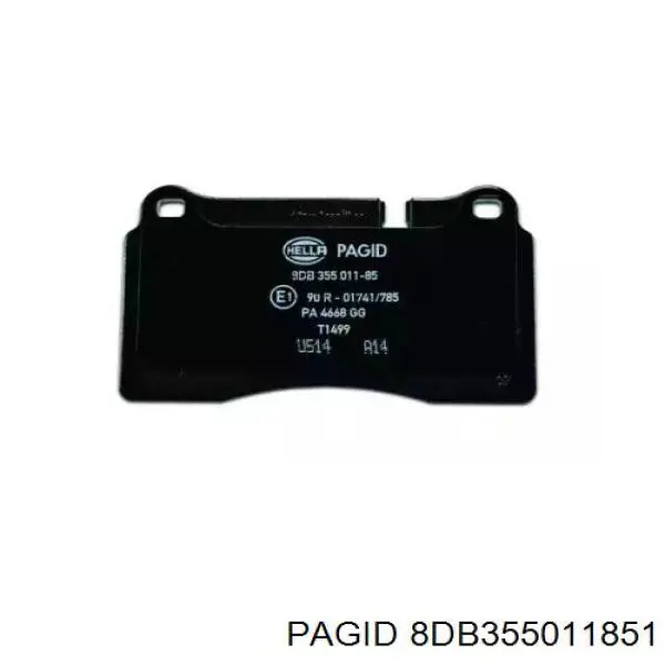 Купить 8DB355011851 HELLA-PAGID Колодки тормозные