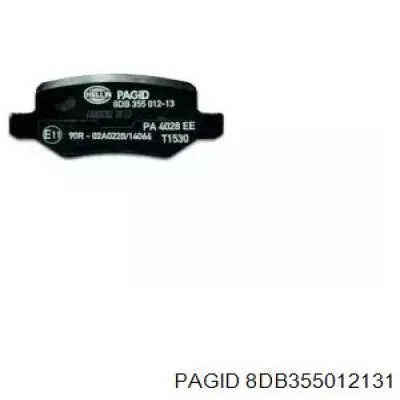 8DB 355 012-131 HELLA-PAGID колодки тормозные задние дисковые