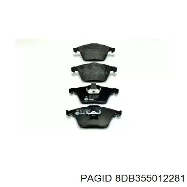 8DB355012281 HELLA-PAGID колодки тормозные передние дисковые