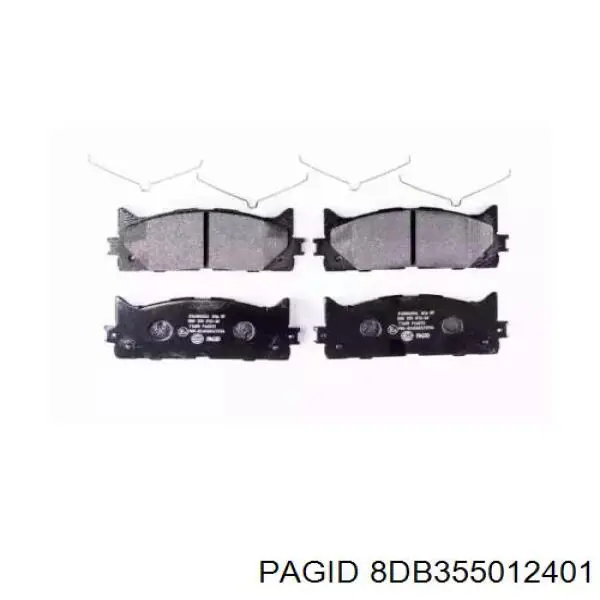 8DB355012401 HELLA-PAGID Колодки передние