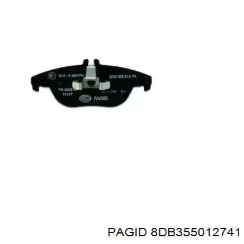 8DB355012741 HELLA-PAGID колодки тормозные задние дисковые