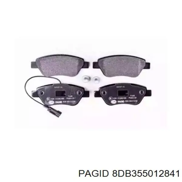 8DB355012841 HELLA-PAGID колодки тормозные передние дисковые