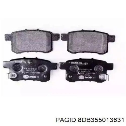 Задние тормозные колодки 8DB355013631 HELLA-PAGID