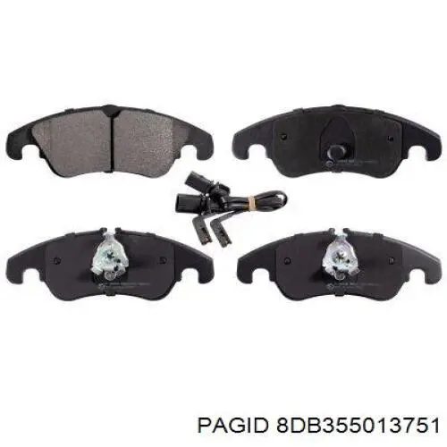 Передние тормозные колодки 8DB355013751 HELLA-PAGID