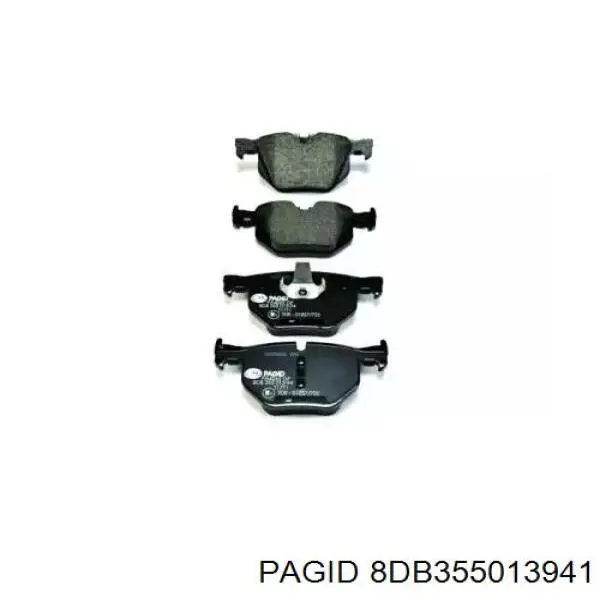 8DB355013941 HELLA-PAGID колодки тормозные задние дисковые