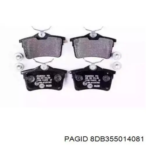 8DB355014081 HELLA-PAGID колодки тормозные задние дисковые