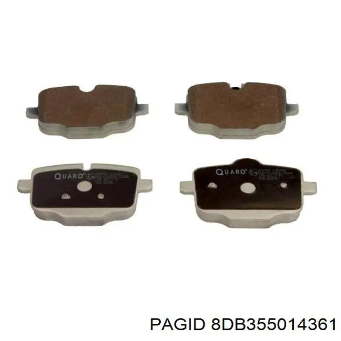 Купить 8DB355014361 HELLA-PAGID Колодки тормозные задние, дисковые