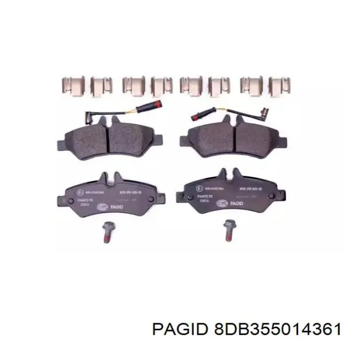 Задние дисковые колодки HELLA-PAGID 8DB355014361