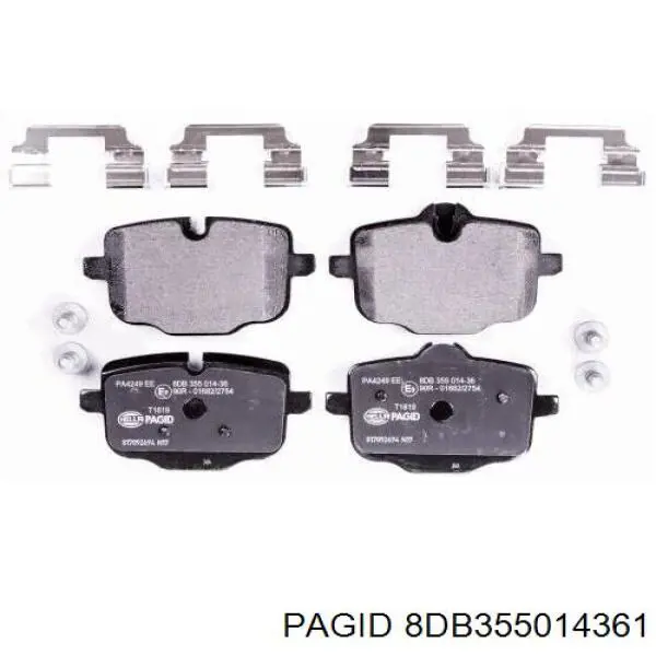 8DB355014361 HELLA-PAGID Колодки тормозные дисковые комплект