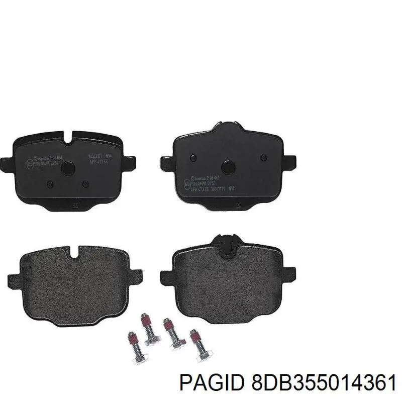 Колодки дисковые  HELLA-PAGID 8DB355014361 цена, от 78.87 USD