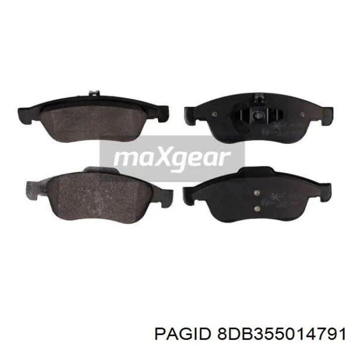 Купить 8DB355014791 HELLA-PAGID Колодки тормозные
