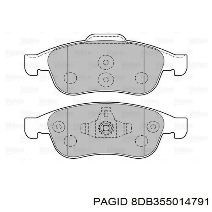 Передние тормозные колодки 8DB355014791 HELLA-PAGID