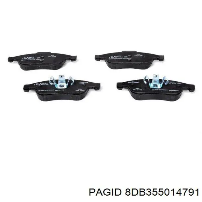 8DB355014791 HELLA-PAGID Колодки передние