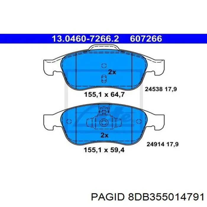 Колодки HELLA-PAGID 8DB355014791 цена, от 20.34 USD