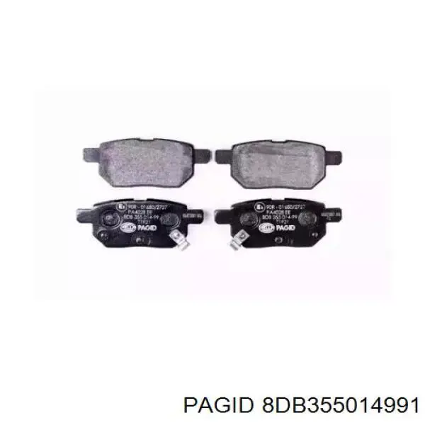 Задние тормозные колодки 8DB355014991 HELLA-PAGID