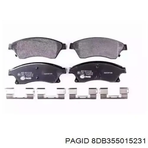 Передние тормозные колодки 8DB355015231 HELLA-PAGID