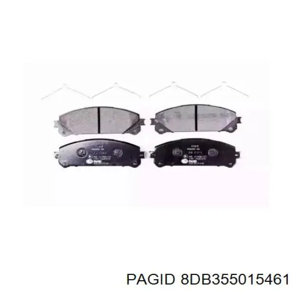 8DB355015461 HELLA-PAGID колодки тормозные передние дисковые