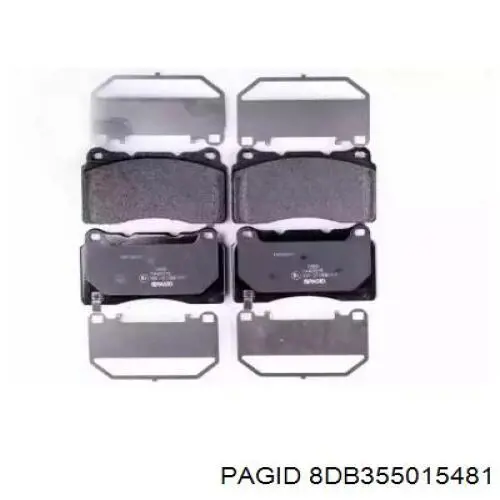 Передние тормозные колодки 8DB355015481 HELLA-PAGID