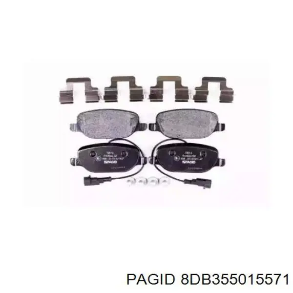 Задние тормозные колодки 8DB355015571 HELLA-PAGID