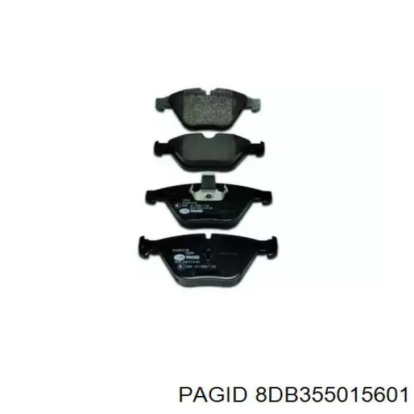 8DB355015601 HELLA-PAGID колодки тормозные передние дисковые