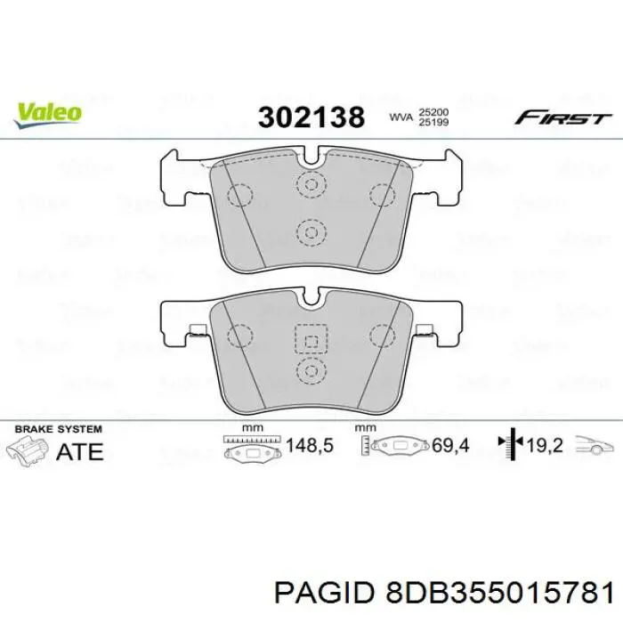 Колодки HELLA-PAGID 8DB355015781 цена, от 70.86 USD