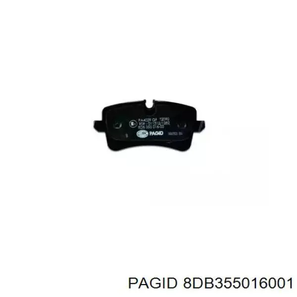 Колодки дисковые  HELLA-PAGID 8DB355016001 цена, от 55.48 USD
