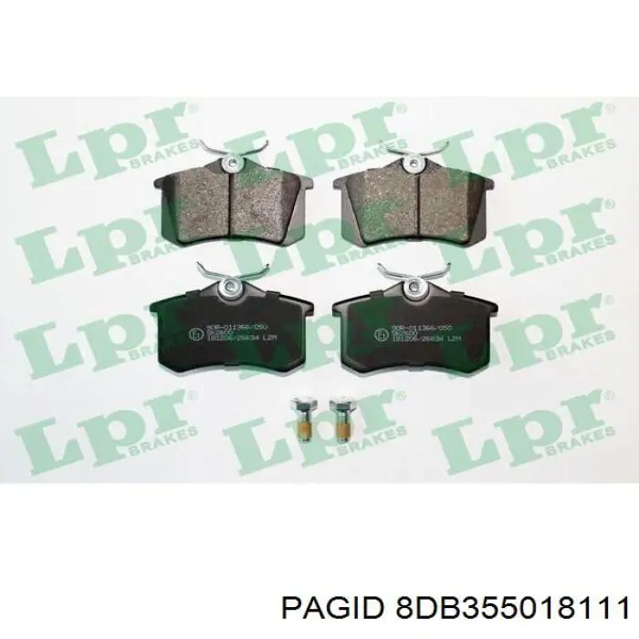 8DB355018111 HELLA-PAGID Колодки тормозные дисковые комплект