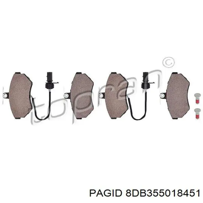 Купить 8DB355018451 HELLA-PAGID Колодки тормозные