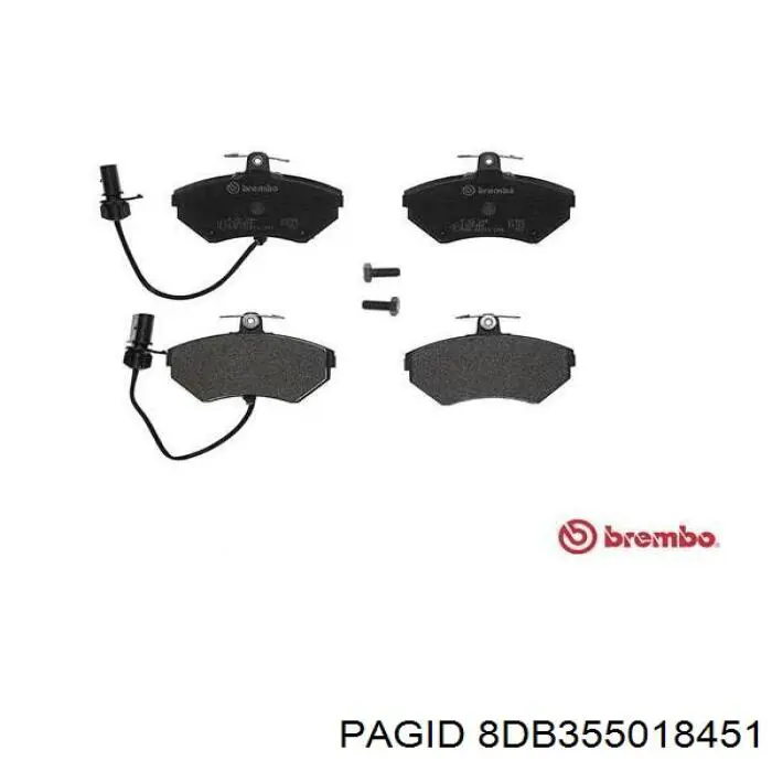 Передние тормозные колодки 8DB355018451 HELLA-PAGID