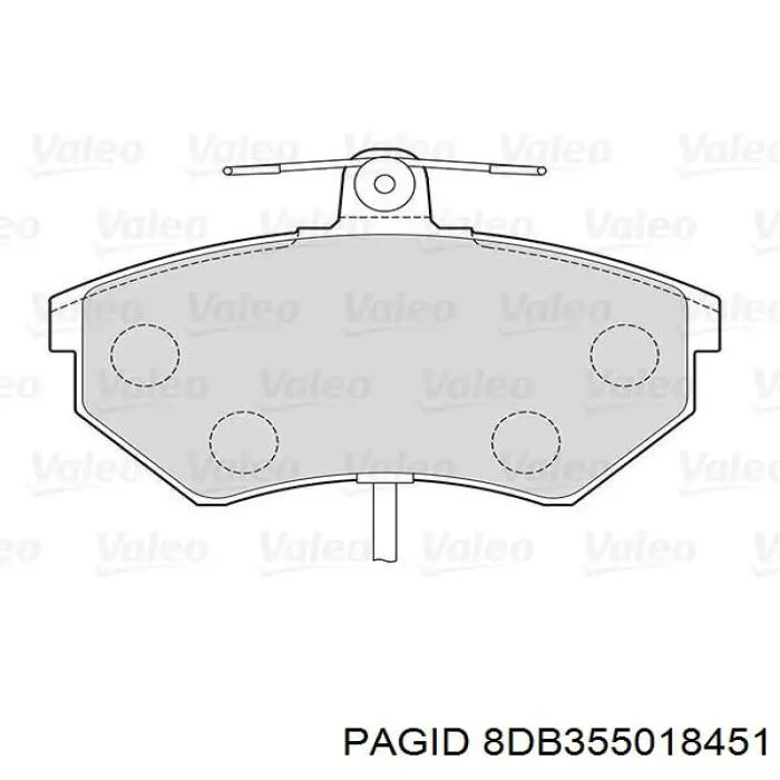 8DB355018451 HELLA-PAGID Колодки передние