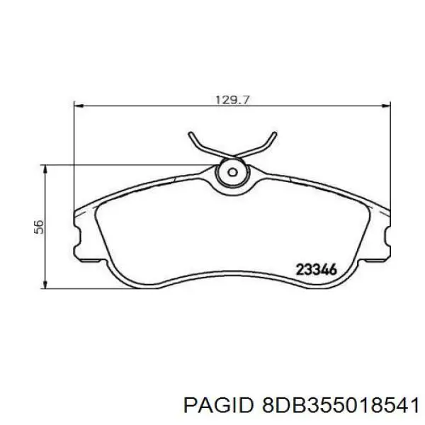 Передние тормозные колодки 8DB355018541 HELLA-PAGID