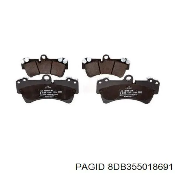 Передние тормозные колодки 8DB355018691 HELLA-PAGID