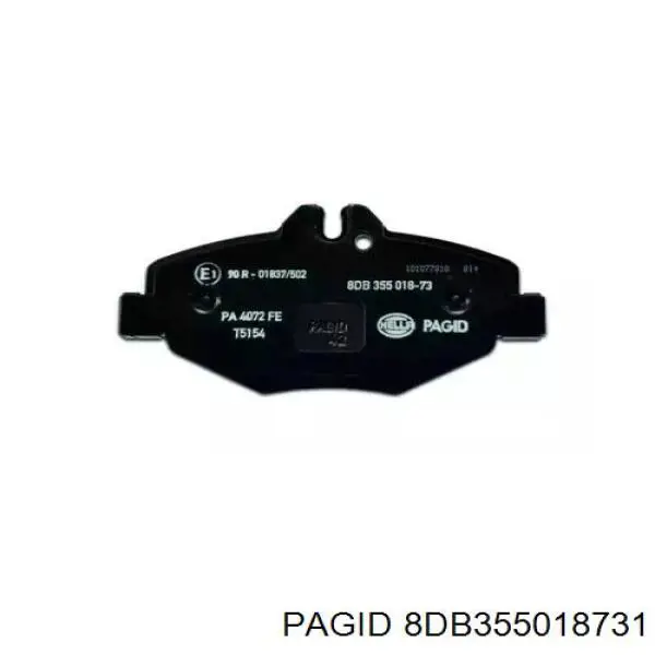 Купить 8DB355018731 HELLA-PAGID Колодки тормозные
