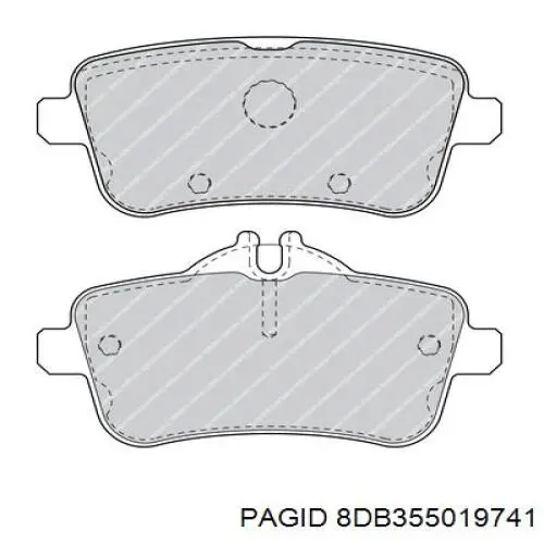 Задние тормозные колодки 8DB355019741 HELLA-PAGID