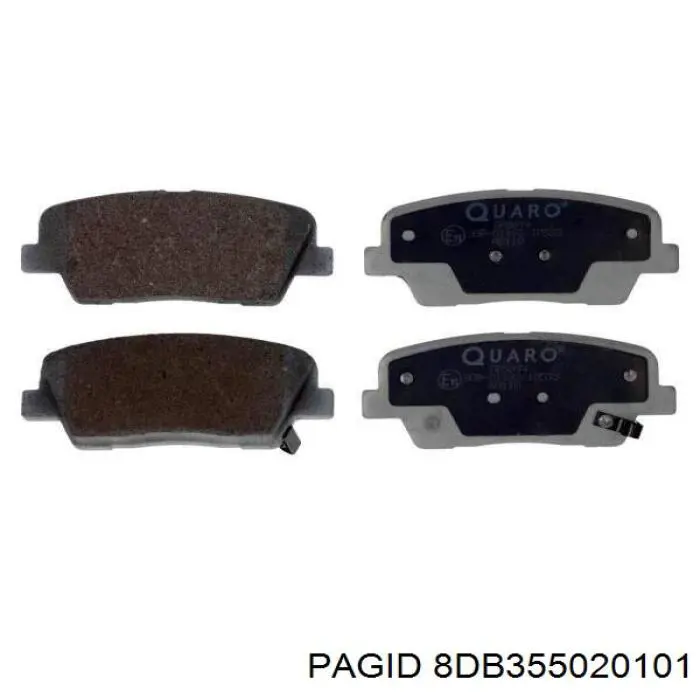 Купить 8DB355020101 HELLA-PAGID Колодки тормозные задние, дисковые