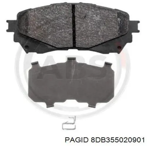 8DB355020901 HELLA-PAGID колодки тормозные передние дисковые