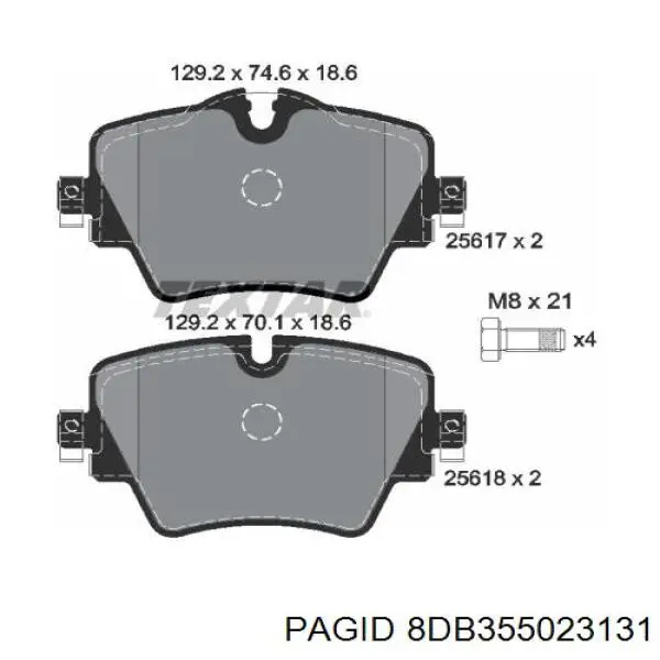 Колодки HELLA-PAGID 8DB355023131 цена, от 81.55 USD