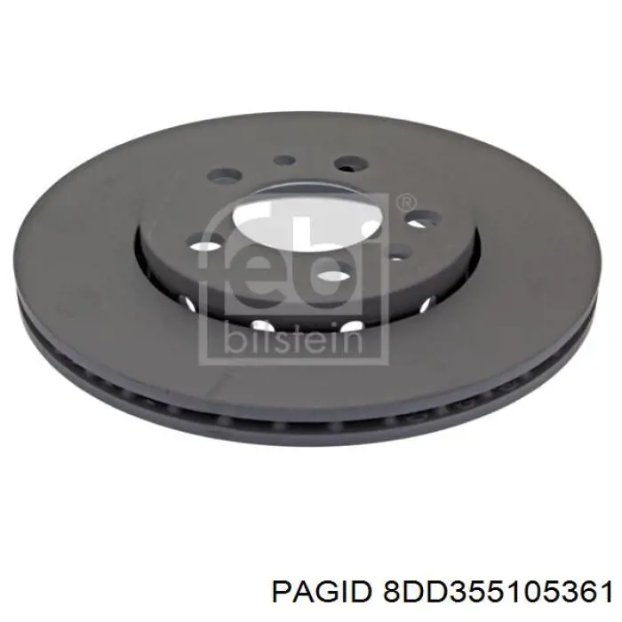 8DD355105-361 HELLA-PAGID диск тормозной передний