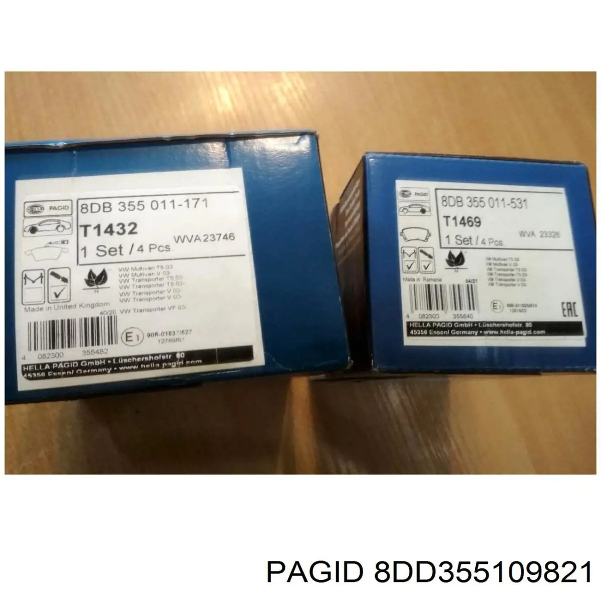 8DD355109821 HELLA-PAGID Дисковый тормоз