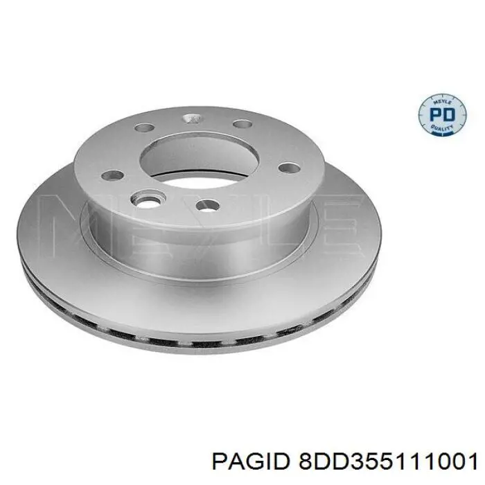 Передние тормозные диски 8DD355111001 HELLA-PAGID