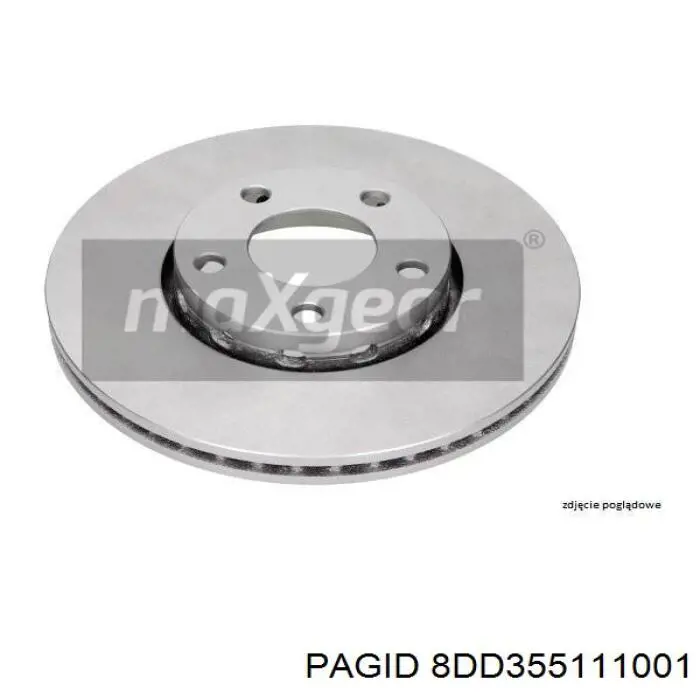 8DD355111001 HELLA-PAGID Диск тормозной передний