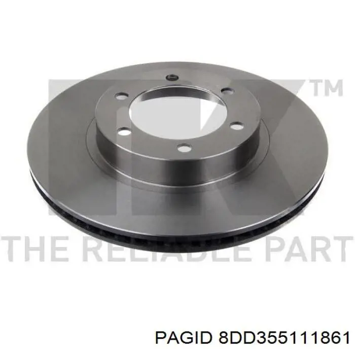 Купить 8DD355111861 HELLA-PAGID Ротор тормозной