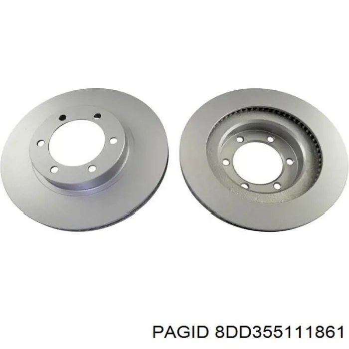 Передние тормозные диски 8DD355111861 HELLA-PAGID